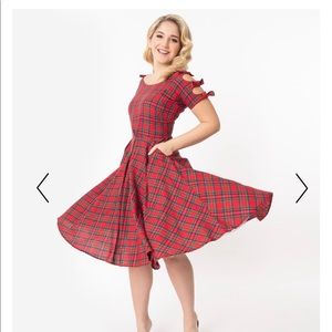Tartan plaid swing dress